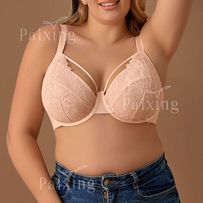 Plus-Size Women's Bra with Underwire for Large Busts, Full Coverage, Side Support, and Minimizing Effect