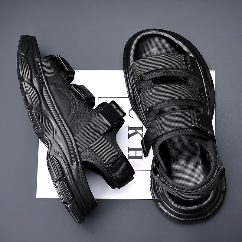 Sandals Men's Summer 2025 Trendy Sandals New Wear-Resistant Men's Soft-Soled Student Beach Shoes Men's Non-Slip Driving