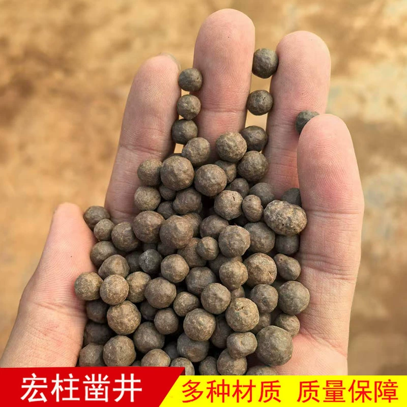 Облюдение за земной раковиной, глиняный шарик, отходы, скважин, обратно заполнение с расширительным шариком почвы, посадка деревьев, заполнение шариков почвы, бурение скважины, заглушка и липкая