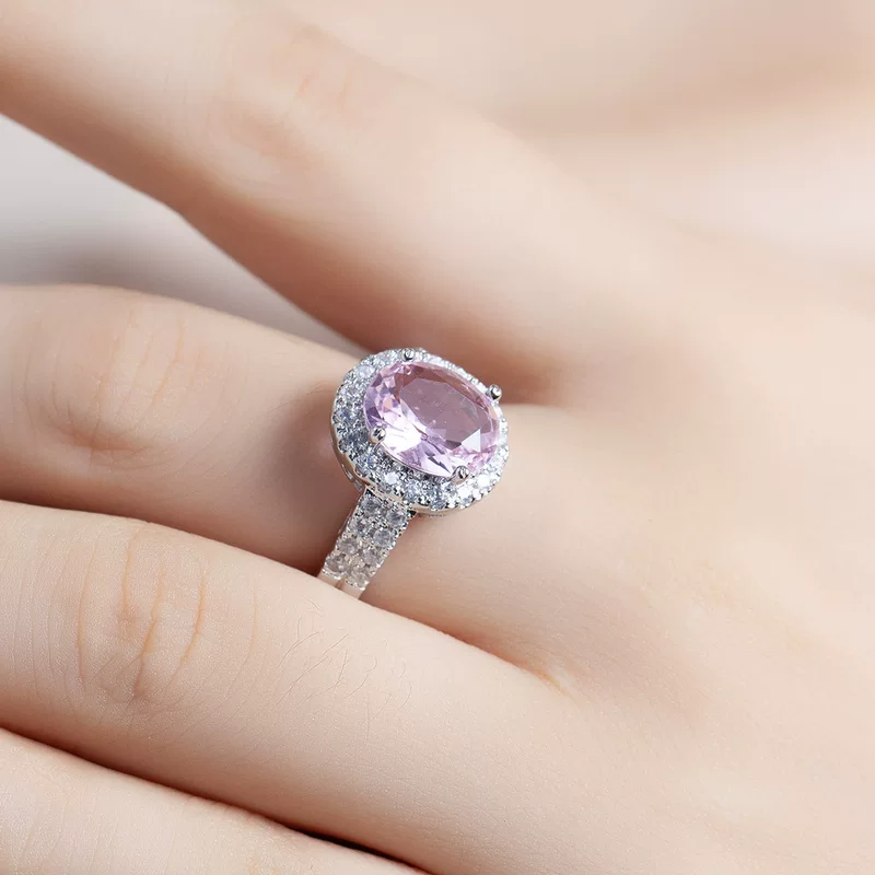 宝嘉利 Crystal, кольцо, фуксиевый цирконий, украшения, аксессуар, желание, европейский стиль