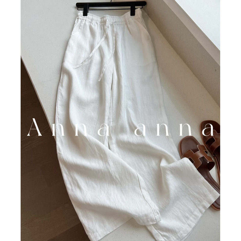 Self-retention money!!! Relaxation All-match Cool High-count Linen Casual Straight Pants