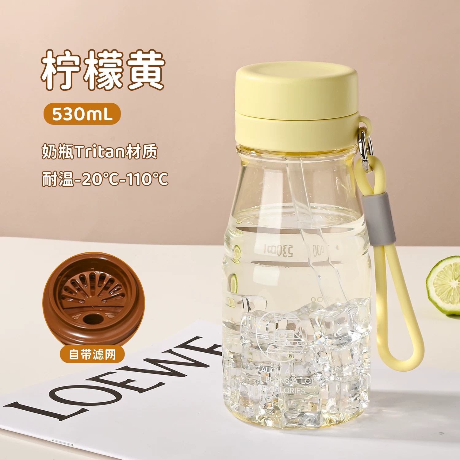 Taza de leche Tritan de alto valor facial taza de paja de té especial para estudiantes de verano taza de agua portátil resistente a altas temperaturas