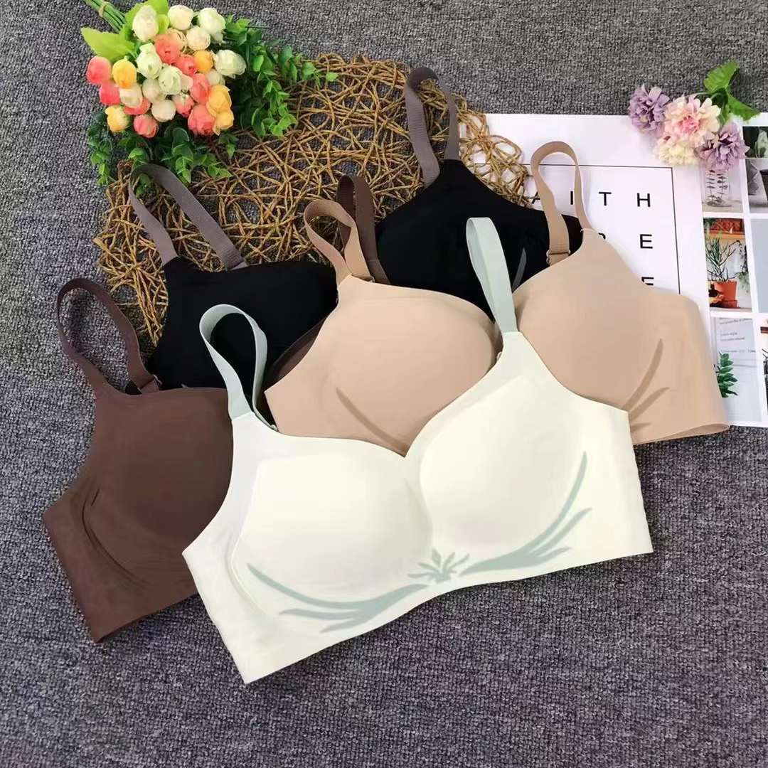 Nueva taza de látex sin marcas de alta calidad, chaleco de dama sin anillo de acero, bra de yoga, ropa interior deportiva, mujer al por mayor