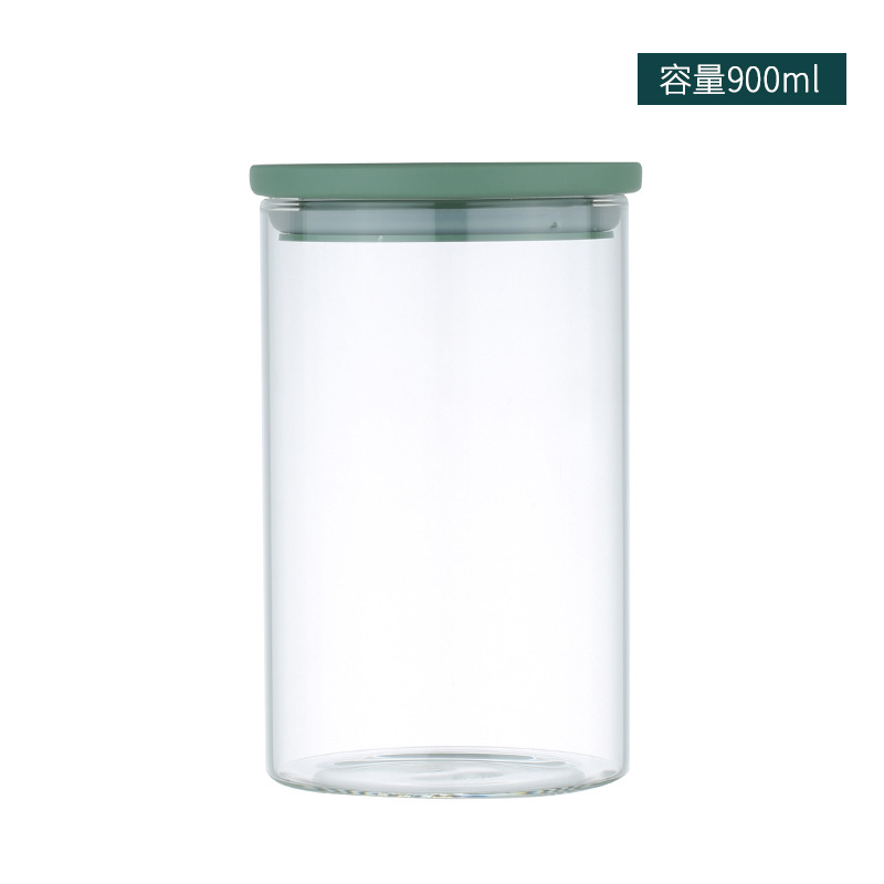 Frascos Redondos Sellados de Borosilicato de Alta Calidad al por Mayor, Frascos de Vidrio Transparentes para Almacenamiento, Frascos para Conservar Té Fresco, Frascos para Almacenar Granos y Dulces