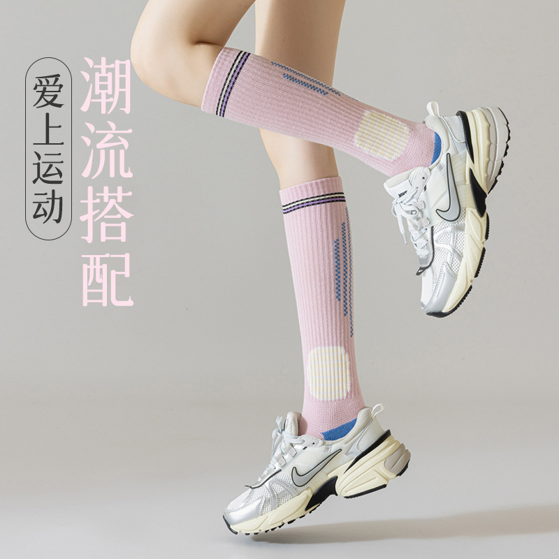 强压力小腿袜女专业运动压力袜张跑步瘦腿跳绳弹力肌能压缩长筒袜|undefined