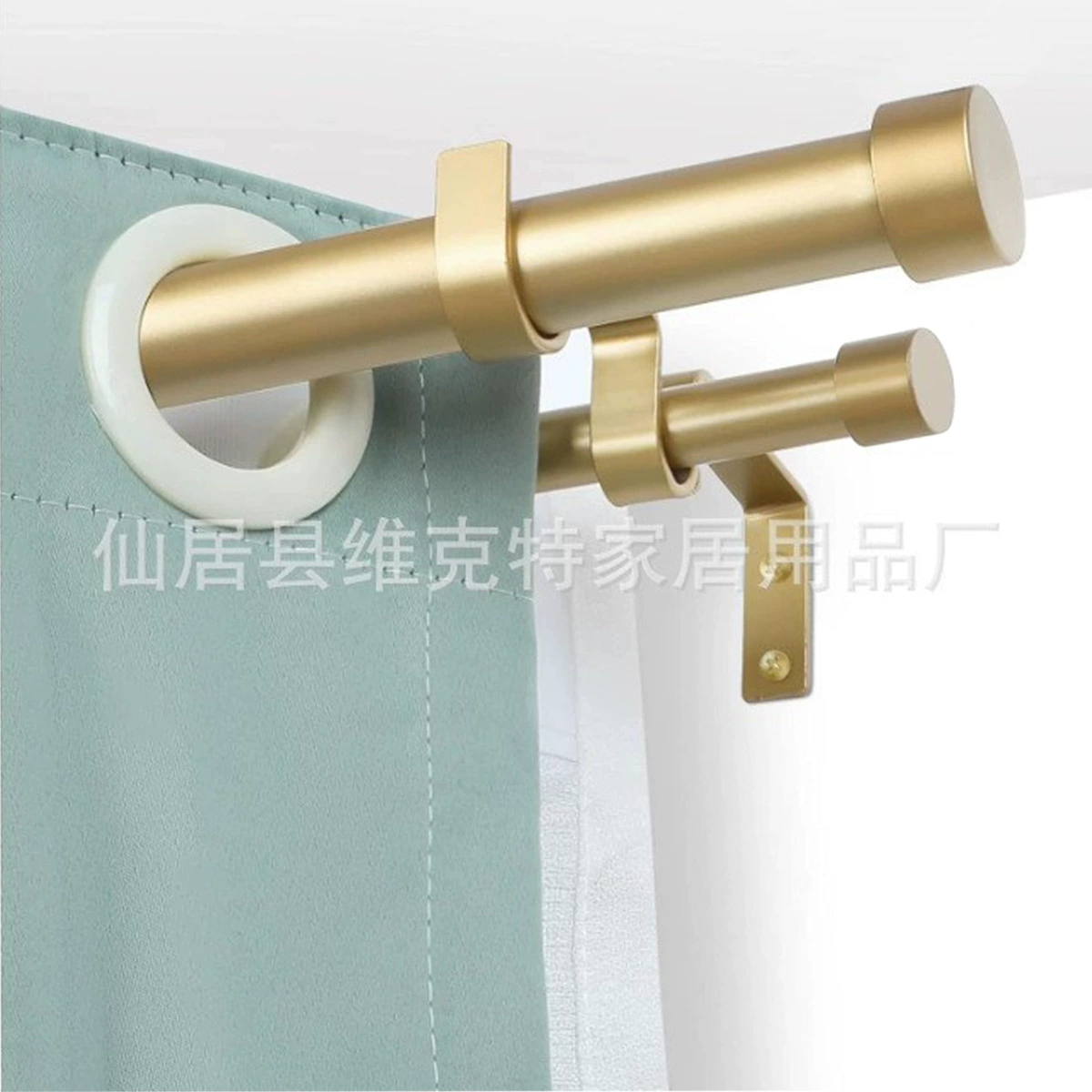 Трансграничная фабрика прямых продаж двухстая резьбовая стыковка телескопический металлический карнизный стержень TEMU Amazon экспорт независимая упаковка