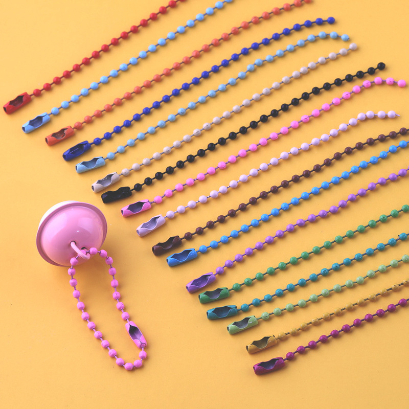 DIY Jewelry Accessories Bead Chain 10cm Round Bead Iron Bead Chain Wave Chain Painted Colorful Tag Chain Pendant Guka Chain DIY Jewelry Accessories Bead Chain 10cm Round Bead Iron Bead Chain Wave Chain Painted Colorful Tag Chain Pendant Guka Chain