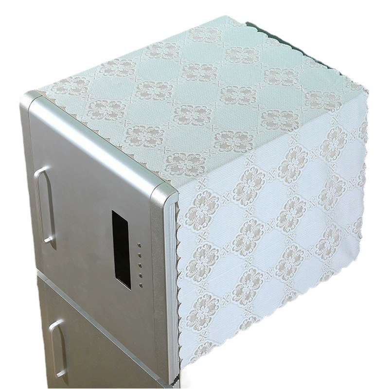 2023 новый простой основовязальный полый чехол на холодильник полотенце бытовой декоративный чехол для стиральной машины ткань однодверная двойная дверь