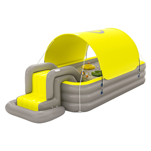 Automatic Inflatable Pool with Tent for Kids, Inflatable Water Slide, Large Play Structure with Thick Sunshade, Factory Supplies