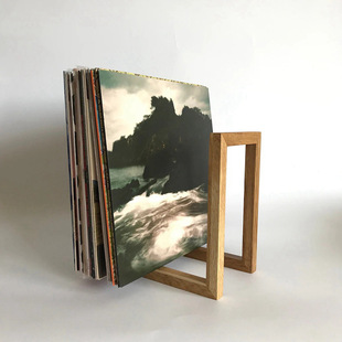 Vinyl Record Storage Natural Wood Shelf Modern Design Minimalist Wooden Record Shelf