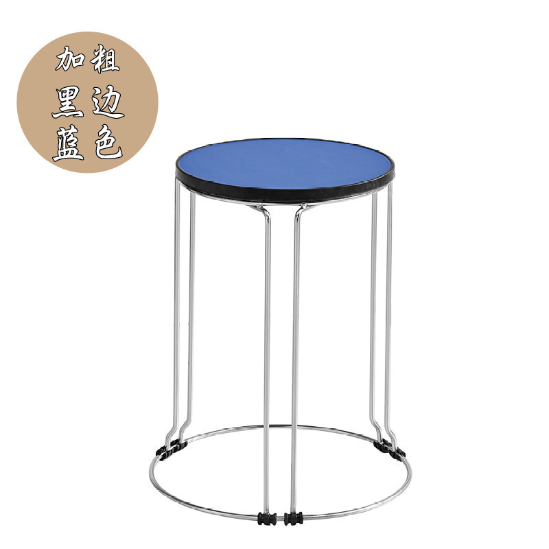 铁凉凳子加厚钢管三脚折叠圆凳家用成人板凳饭馆餐厅凳圆凳子|undefined