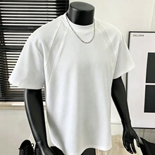 外贸重磅打底正肩t恤短袖男款2026新款美式半袖男士夏季内搭上衣