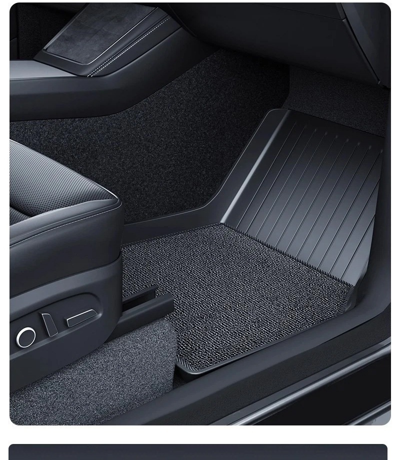 Suitable for Tesla Model Y (refreshed version), genuine metal pedal footrest mats, custom-fit TPE car floor mats