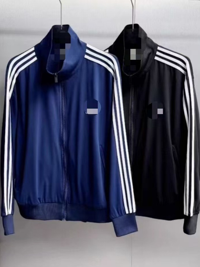 Navy zolaqlı tikmə loqolu jaket, kişi və qadın üçün