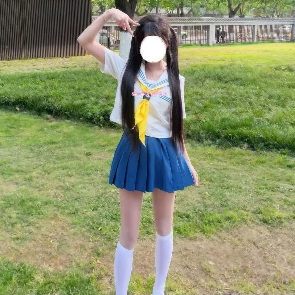 三本JK基础制服原创水手服白领jk海军短袖学院套装百褶裙日系