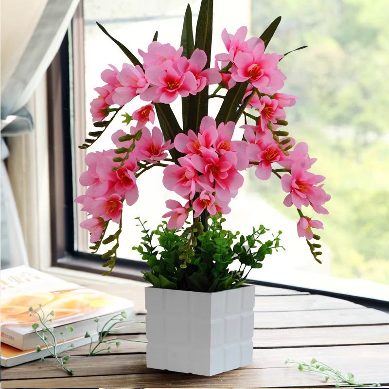 핑크 샴페인 체크무늬 세면대