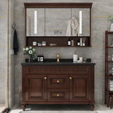 Санитарная посуда дуб дуб ванная комната легкая роскошная интеллектуальная зеркало посадка -стиль ванной комнаты рука ванной