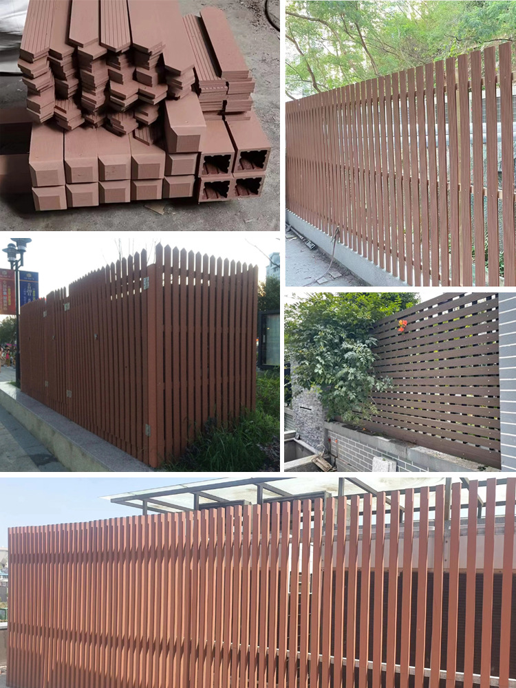 OD59 wholesale plastic board fence fence grille wood plastic slat flower box floor solid decorative board wall panel