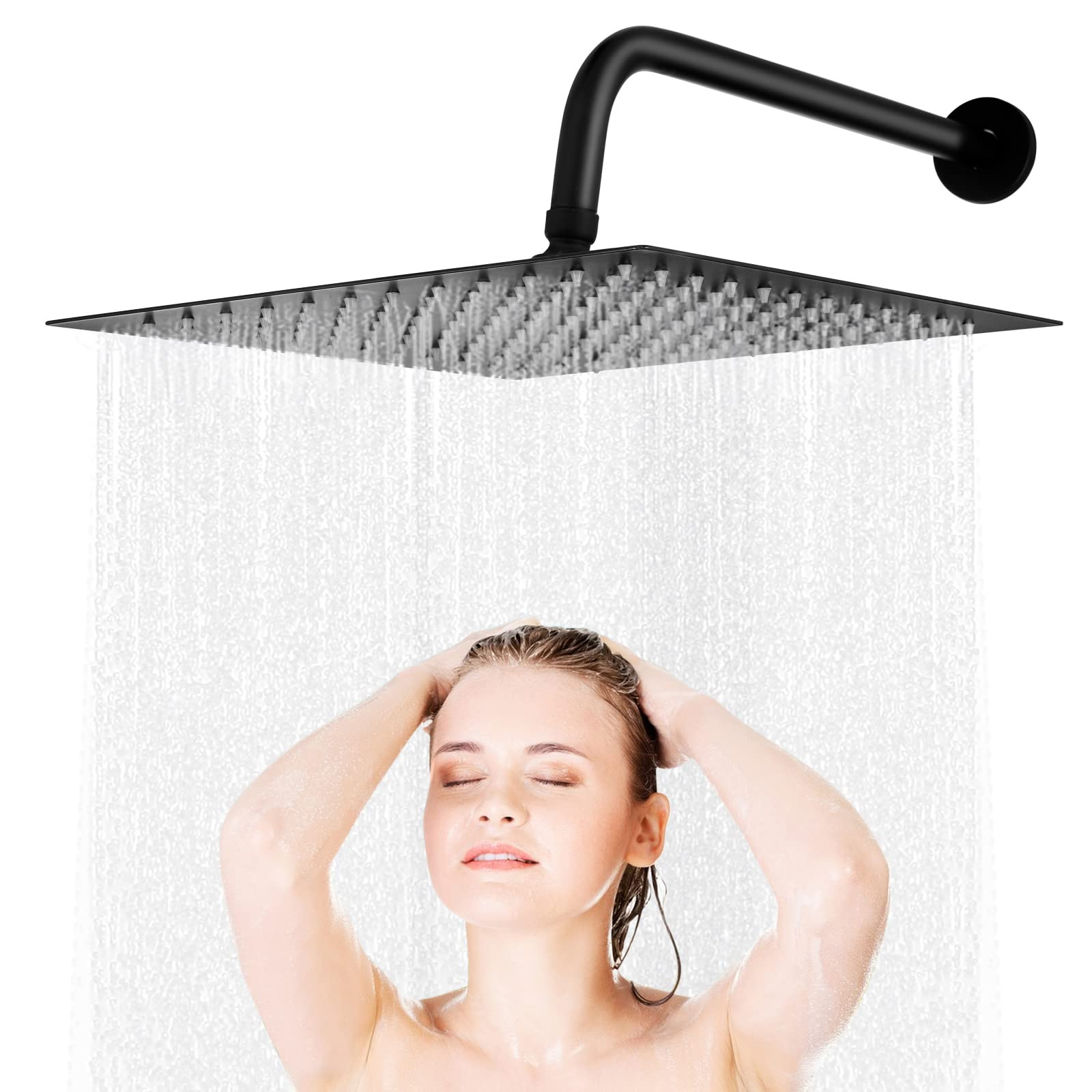 Top de acero inoxidable gran ducha de ducha de ducha de ducha presurizada un solo cabezal de ducha de ducha 4 puntos accesorios generales lotes de oro dibujado