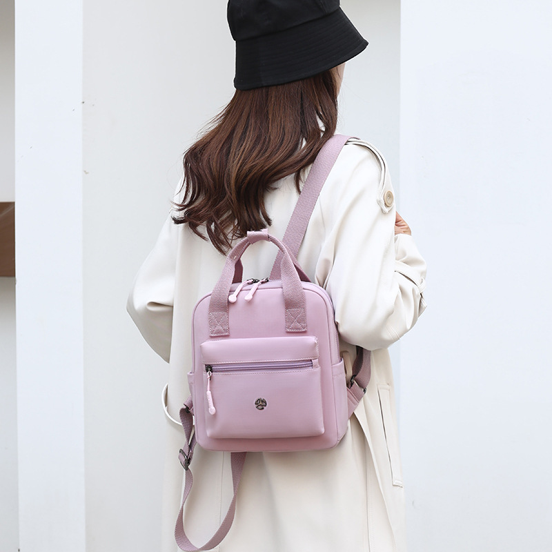 2025 primavera y verano nuevas señoras moda tendencia mochila mochila simple de gran capacidad bolso de viaje al aire libre