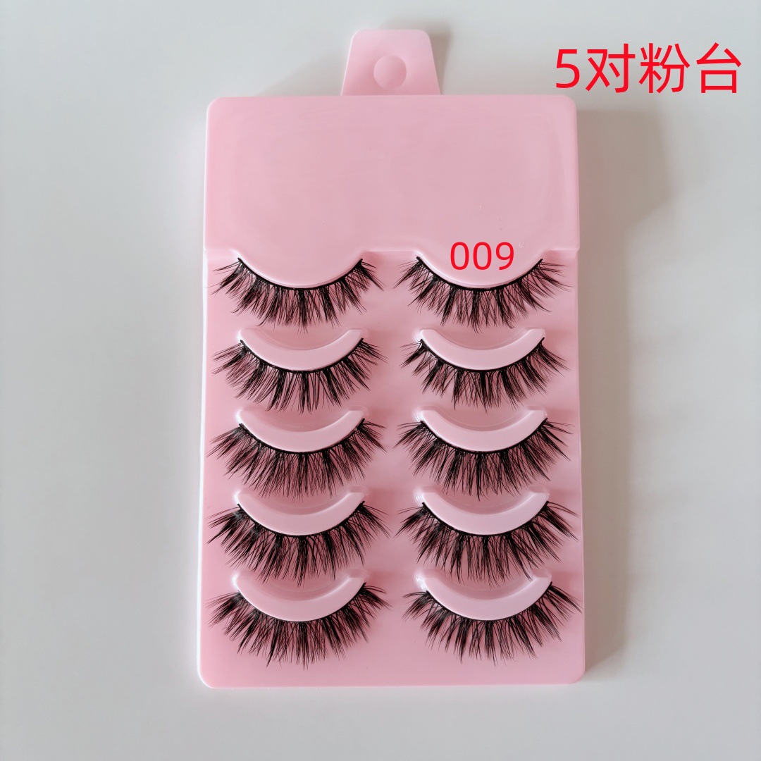 10 pares de sentimientos de la madre de tallo duro cómics Little Devil pestañas postizas Las pestañas postizas de tallo duro pueden soportar pestañas postizas