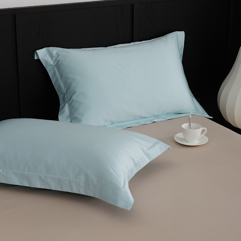 Nuevo par de fundas de almohada de algodón de fibra larga de algodón, un par de fundas de almohada