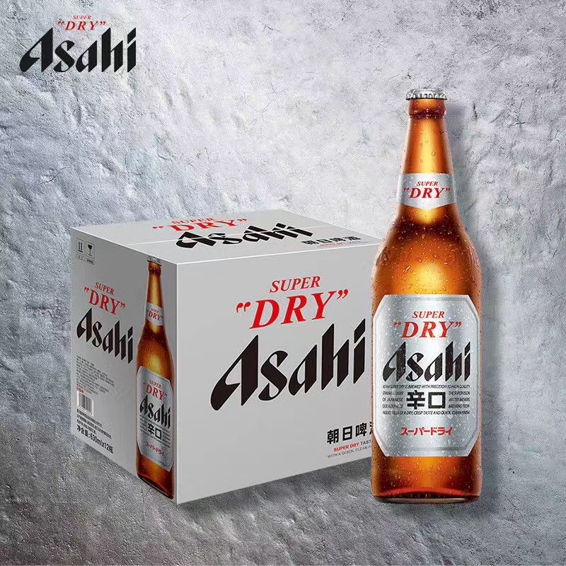 啤酒Asahi/朝日啤酒 超爽系列生啤瓶装 630ml*12瓶/箱