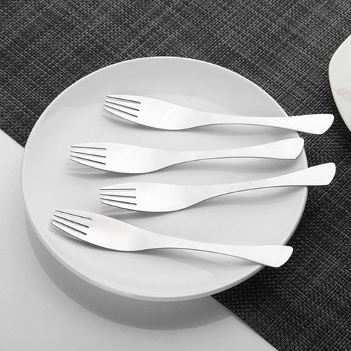 Creative stainless steel fishtail spoon household stirring spoon cake dessert spoon fork eating round spoon gift printable logo