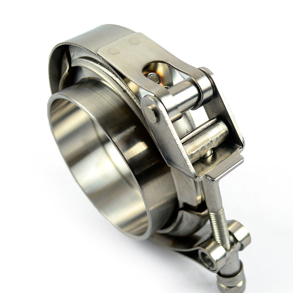 不锈钢V型卡箍排气管抱箍配子母法兰接头卡盘消声器卡子