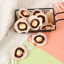 PVC仿真生扇贝微缩食玩DIY手工制作趣味包包挂件手机挂饰海鲜模型