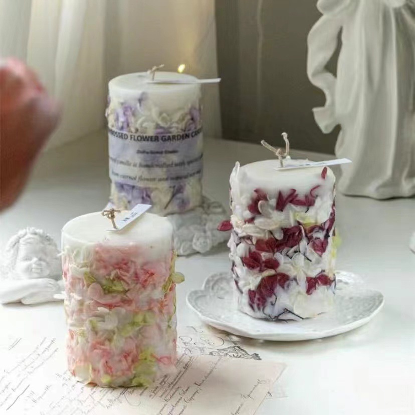 Flores secas transfronterizas, flores secas inmortales, cera de cera de soja, caja de regalo de cera de soja, adornos de armario, regalo de mano.