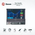 厂家批发7寸手动伸缩屏车载单锭MP5支持手机互联蓝牙遥控倒车后视