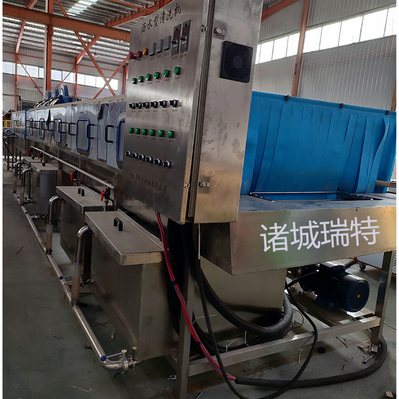 DRT-6000隧道式热水喷淋料箱料盘清洗机 新型洗筐机 全自动刷筐机