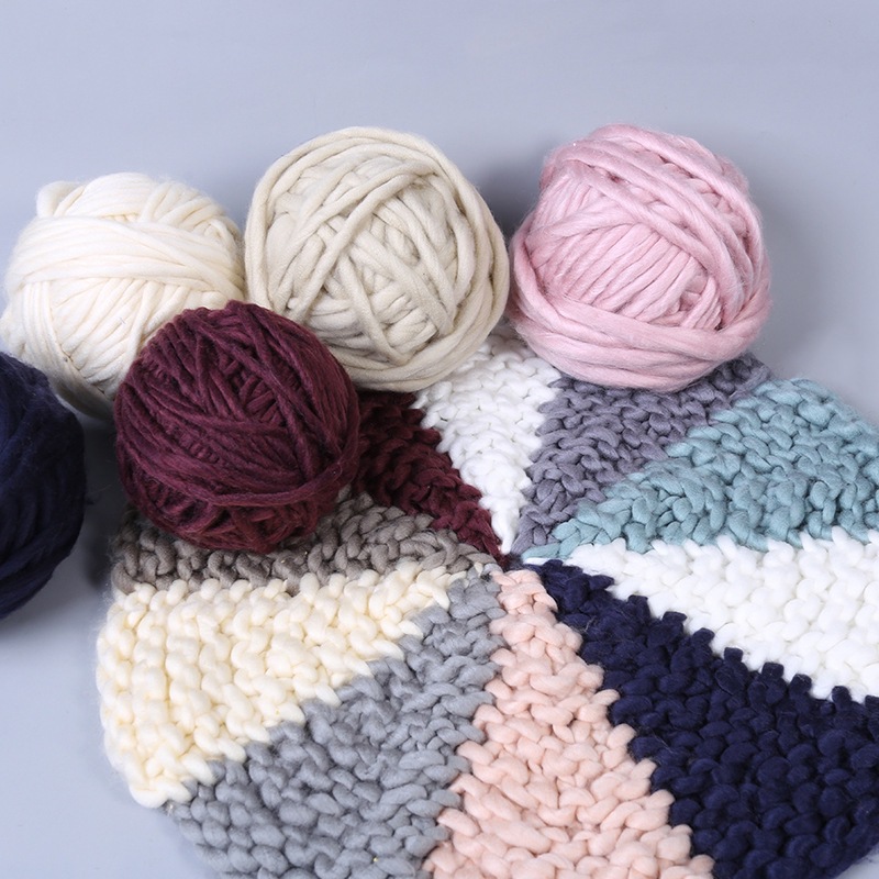 成龙纺织热销粗支棒针色纺冰岛毛纱线 围巾帽子毛线毯手编花式纱