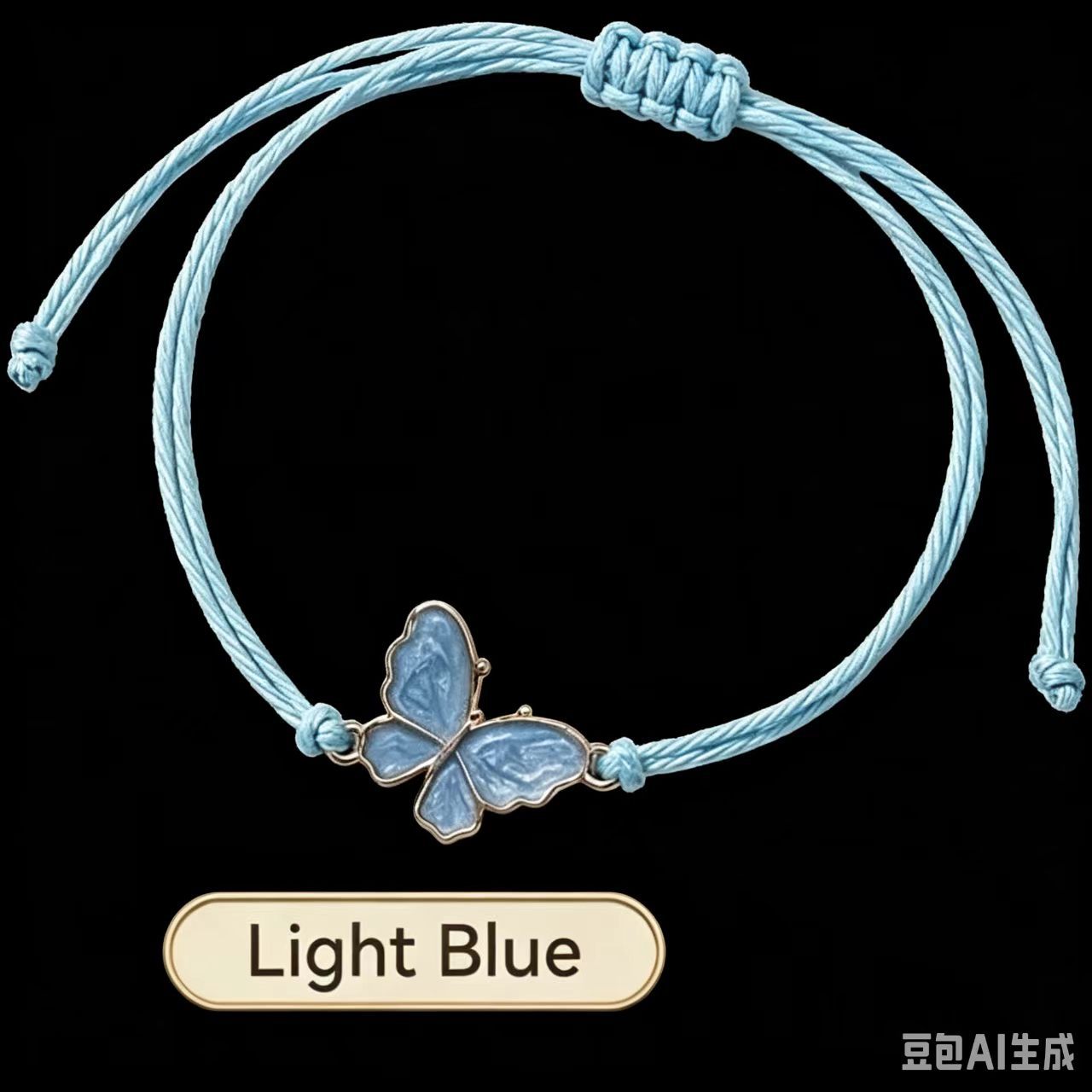 Pulsera Tejida de Mariposa en Aleación de Zinc para Parejas image 10