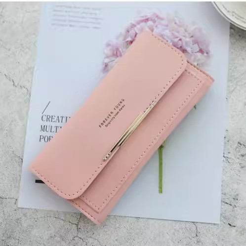 Wallet for women, long length, 2025, Japanese and Korean style, large capacity, multiple card slots, fashionable and simple, versatile, foldable handbag and money clip