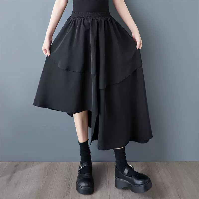 Брюки женские корейского стиля oversize, свободный крой, многослойный летний дизайн