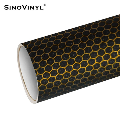 chameleon body color changing film | Automotive Film - 15218-m-honeycomb-flash-point-black-and-yellow