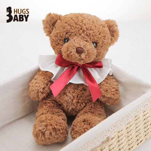 Hug baby genuine bow tie bear doll plush toy teddy bear wedding wedding doll doll wholesale