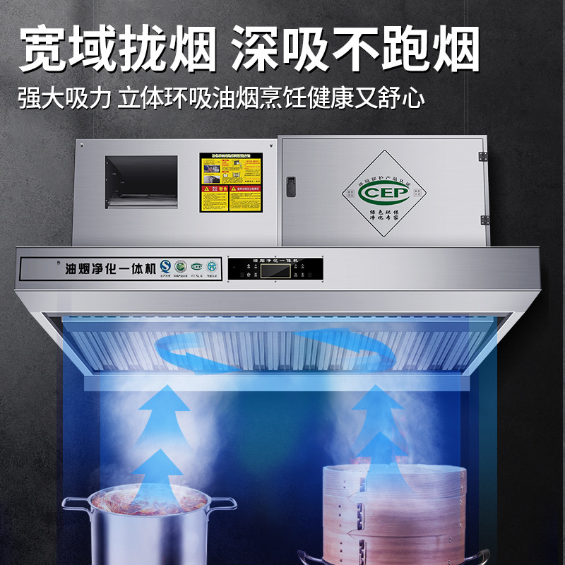丰油烟净化一体机油烟净化器商用厨房餐饮油烟机一体净化排烟