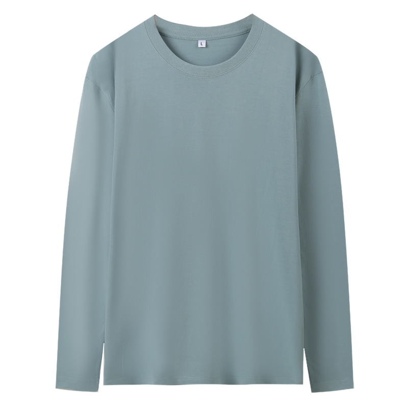 メンズトップスラウンドネック長袖無地秋服インナーメンズボトリングシャツTシャツ春秋新作カジュアルルーズメンズT|undefined