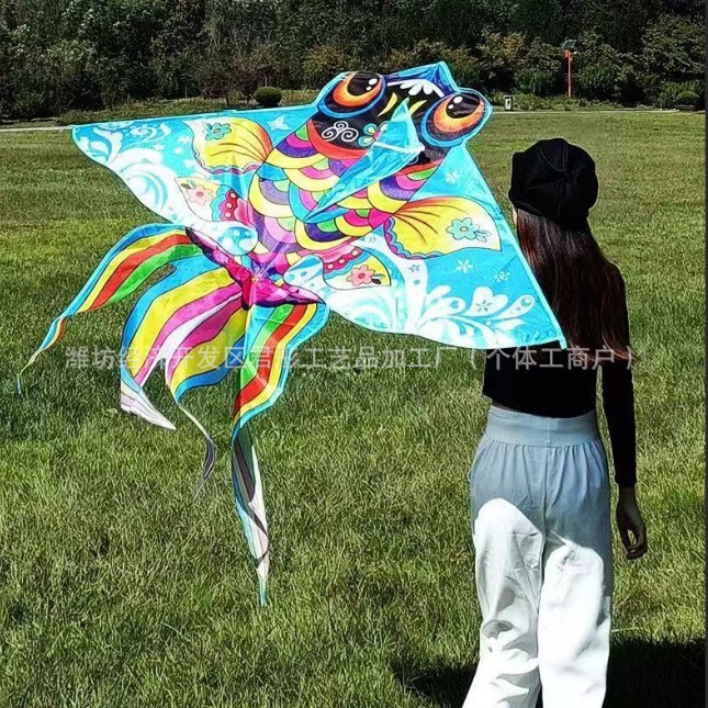 Bebé años de edad, regalo decoración kite props tradicional adulto niños chinos palillos de papel retro trago pez cometa image 33