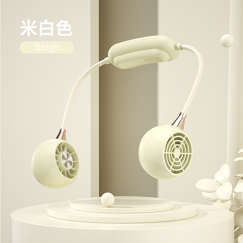 新しい吊り首ファン漫画 USB 充電式アウトドアスポーツ怠惰なライトサウンド小型ファンポータブル屋外ギフト|undefined