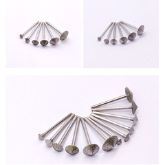 Fine and Coarse Umbrella Needle Diamond Grinding Head Grinding Wheel Grinding Needle Chamfer Bell Mouth Safety Collar Making Jade Carving Tool Drill Head
