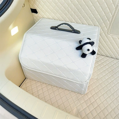 bag car trunk storage box: Car storage bag/box - panda-white-large-storage-box
