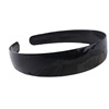 Durable wavy plastic hair accessory, black scalloped non-slip headband, wholesale