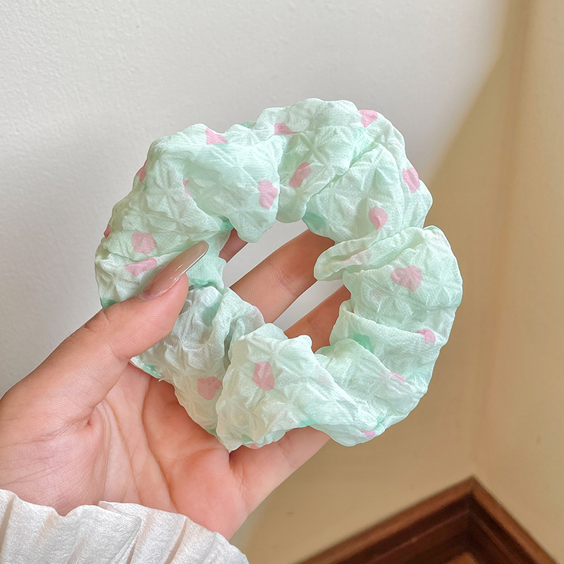 Super Hada de color sólido de malla Mori intestino grueso banda para el cabello tocado de alta calidad cuerda del lazo del pelo elegante cuerda del pelo del todo-fósforo simple accesorios para el cabello