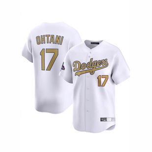 Baseball Wholesale Dodgers Gold Lettering 17 # Ohtani Five # Freeman2025 Goldcollectionjersey