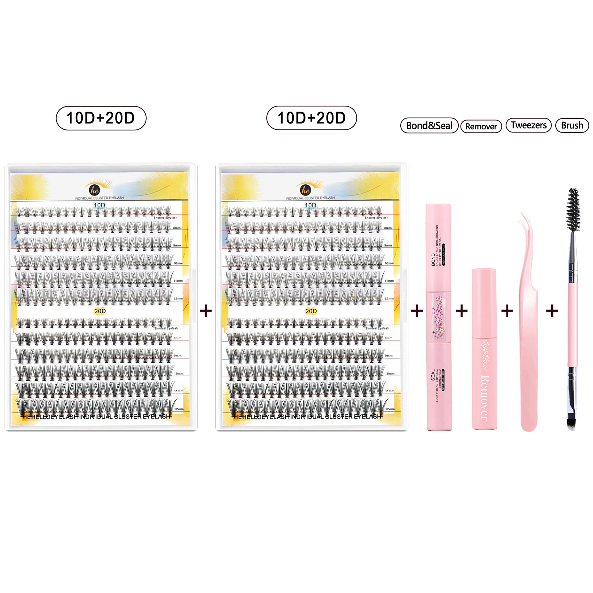 Bricolaje lash estilo transfronterizo europeo y americano extensión segmentada libro de pestañas efecto 3D natural traje de un solo grupo pestañas postizas