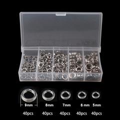 200 pieces flattened double ring set flattened Luya double ring flattened connecting ring flattened O-ring double ring